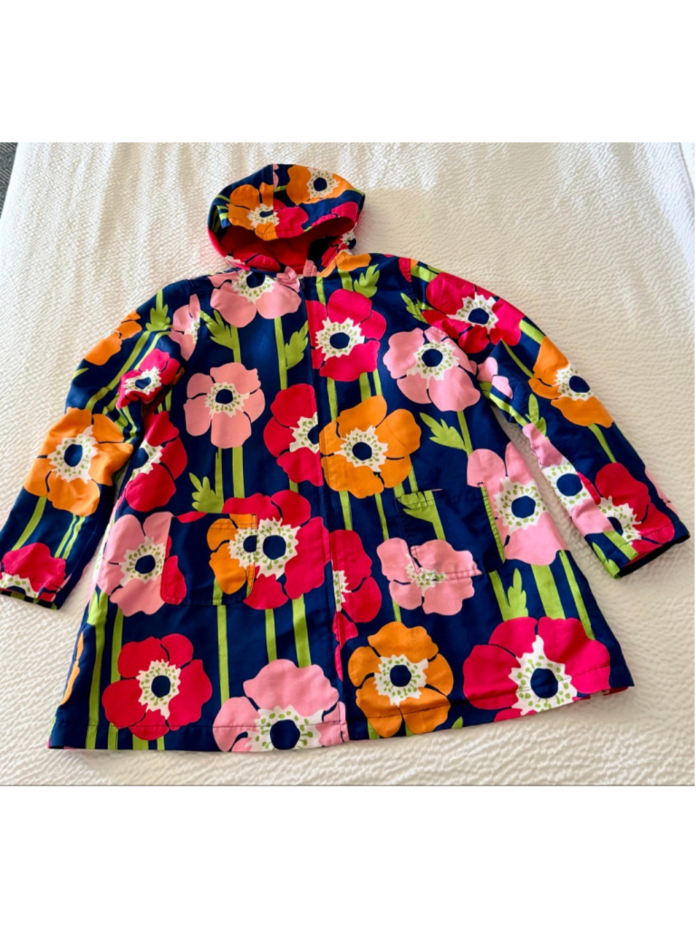Gymboree Poppy Multi Color Rain jacket-Size 10/12 - Picture 3 of 12